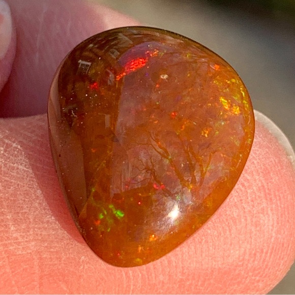 Jewelry - 4.54 Ct Rare Natural Ethiopian Mezezo Shewa Chocolate Fire Opal